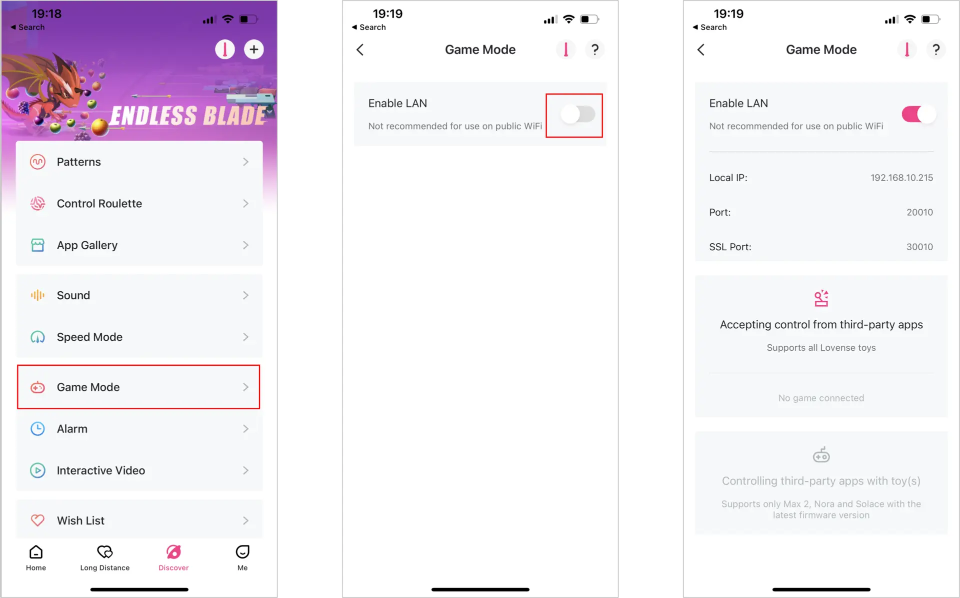 Lovense Remote Game Mode